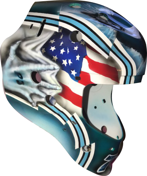 Com/portal/the Airbrush Process/11 Airbrushing /in - Motorcycle Helmet (491x591), Png Download