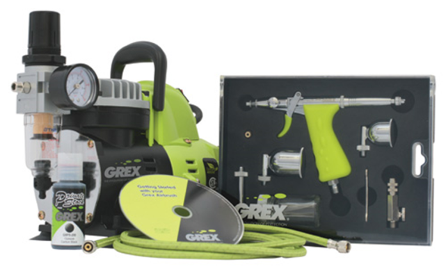 Grex Gck02 Tritium Ts3 Airbrush Combo Kit (640x640), Png Download