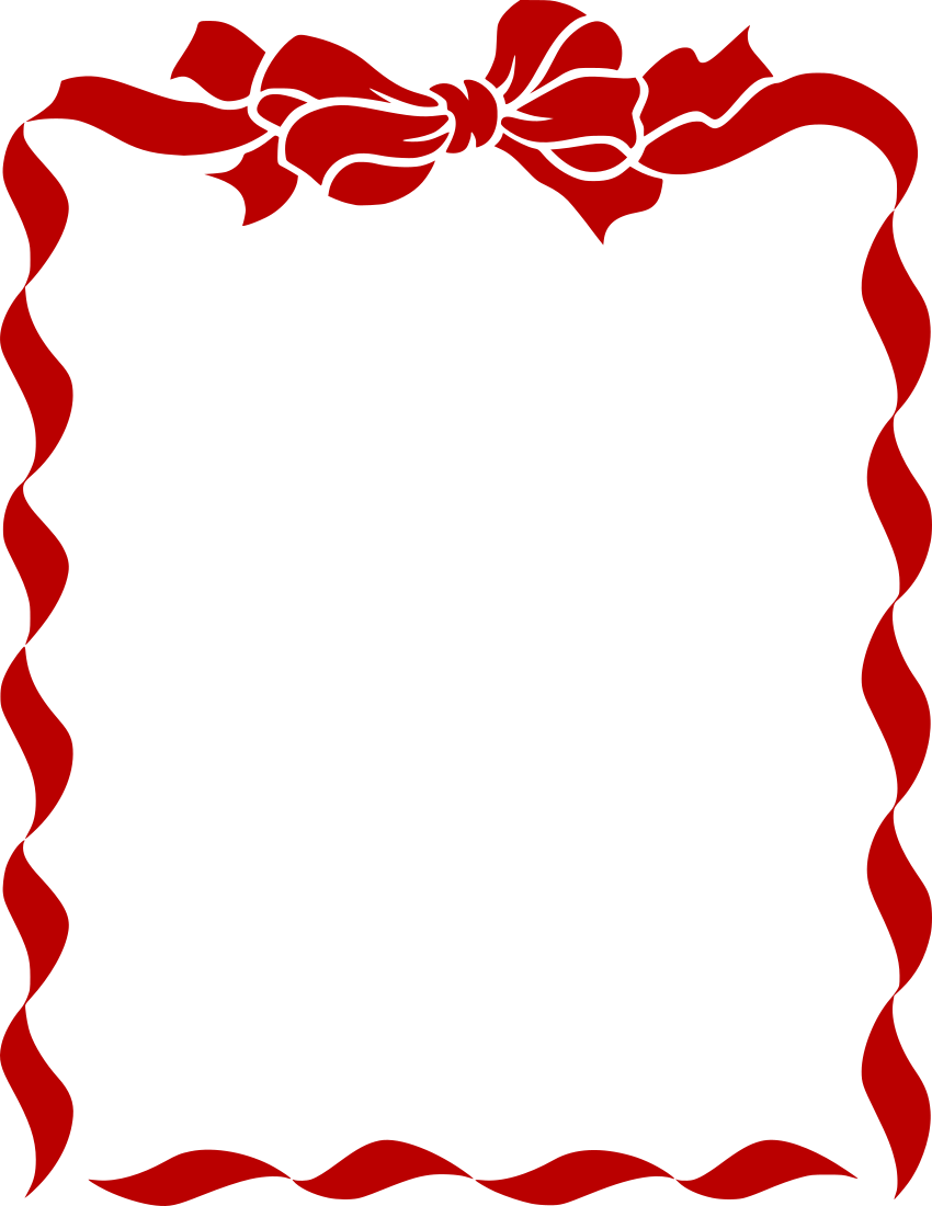 Frame Ribbon Clipart Borders And Frames Pink Ribbon - Ribbon Borders And Frames (850x1100), Png Download