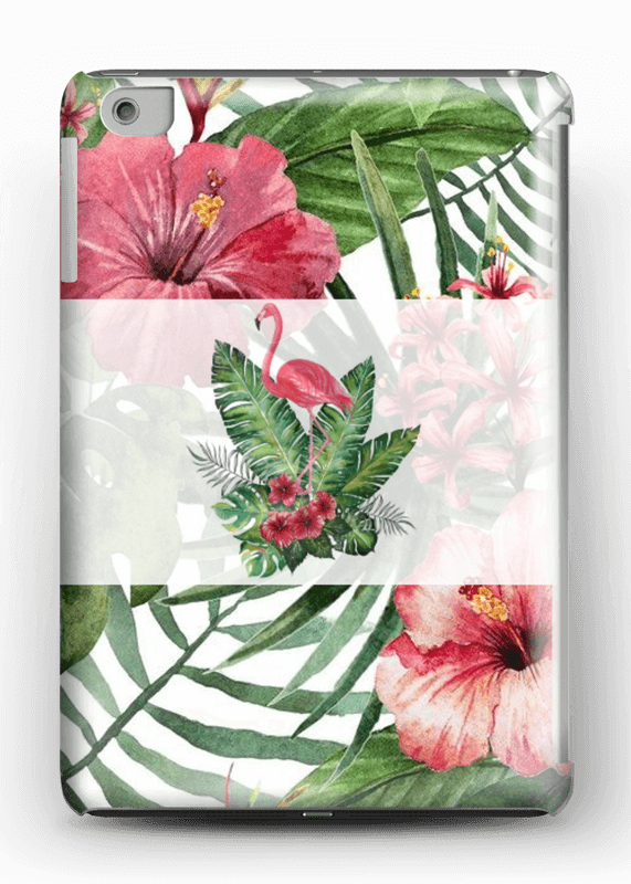 Flores Rosas Y Flamencos Funda Ipad Mini - Beautiful Tropical Pink Hibiscus Flowers Floral Beautiful (571x800), Png Download