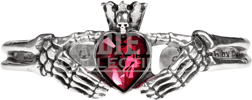 Alchemy Gothic A114 Claddagh By Night Bracelet (850x850), Png Download
