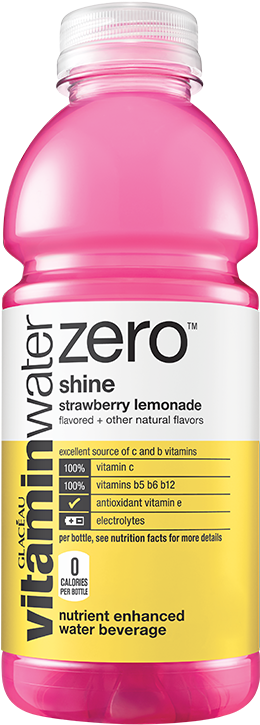 Vitamin Water Zero Strawberry Lemonade (300x730), Png Download