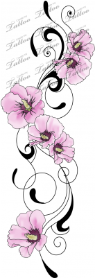 Tattoo Rose Of Sharon Maybe One Followed By A Few Poppies - South Korean National Flower Tattoo (400x400), Png Download