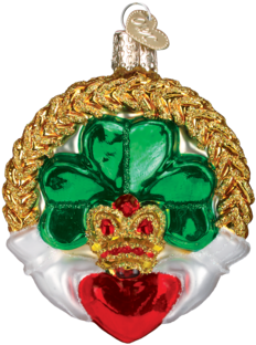Old World Christmas Claddagh Irish Glass Ornament (350x350), Png Download
