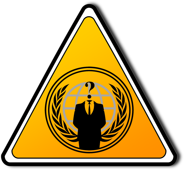 Beware Jailbroken Firestick Purchases From Anonymous - Anonymous Logo Round Ornament (750x695), Png Download