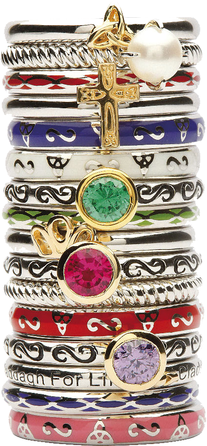 Claddagh For Life Silver Stacking Ring - Ring (699x1049), Png Download