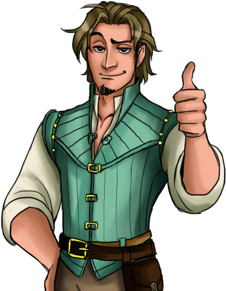 Flynn Rider Png Pic - Flynn Rider Thumbs Up (500x600), Png Download