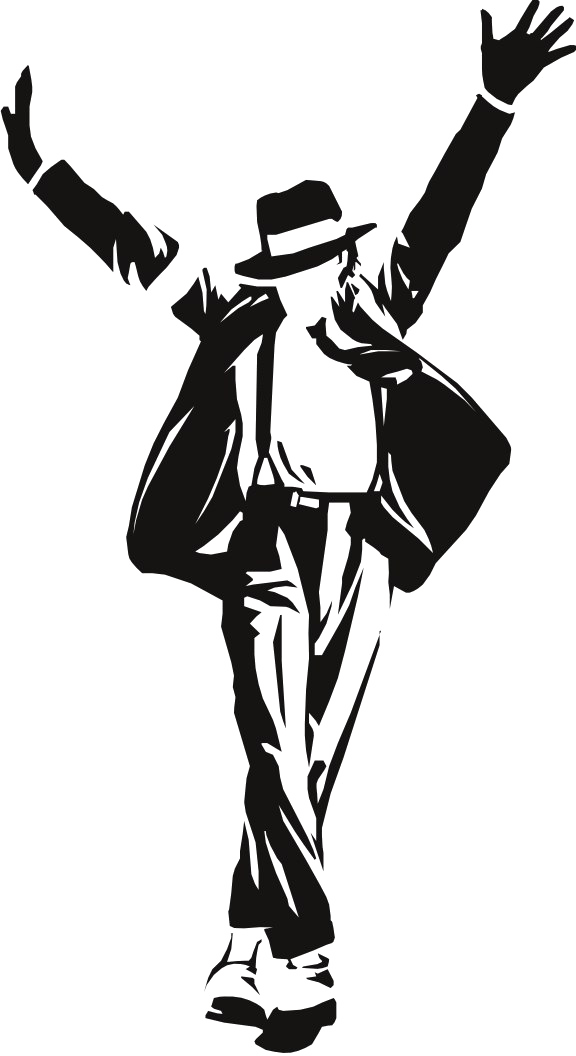 Michael Jackson Moonwalk Transparent Image - Michael Jackson Dance Logo (576x1056), Png Download