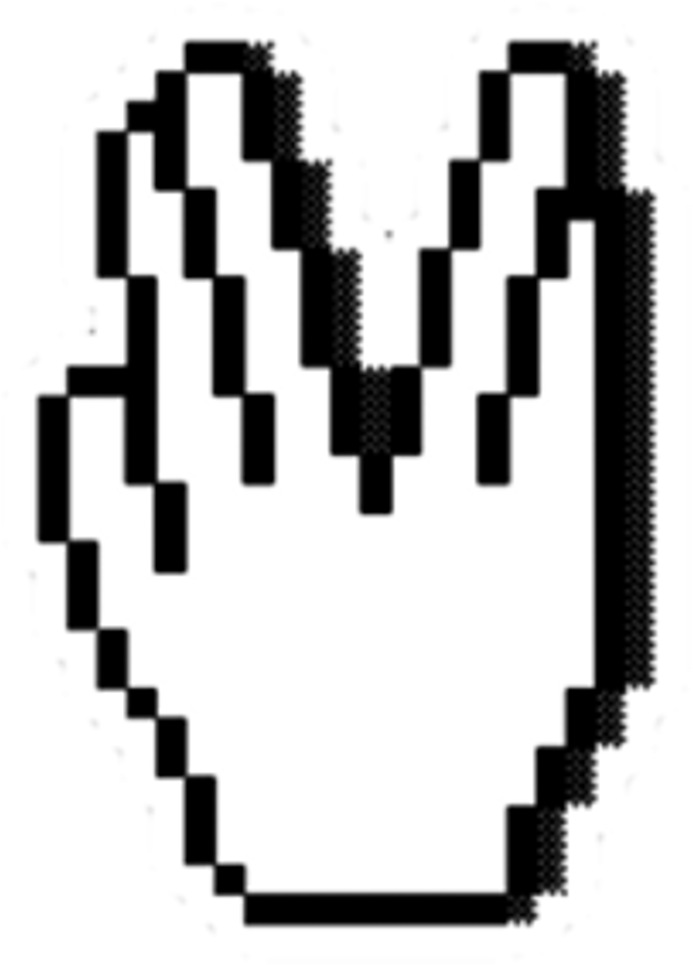 Puntero Tumblr Pixel Blackandwhite Black White - Overlay Png We Heart (1024x1024), Png Download