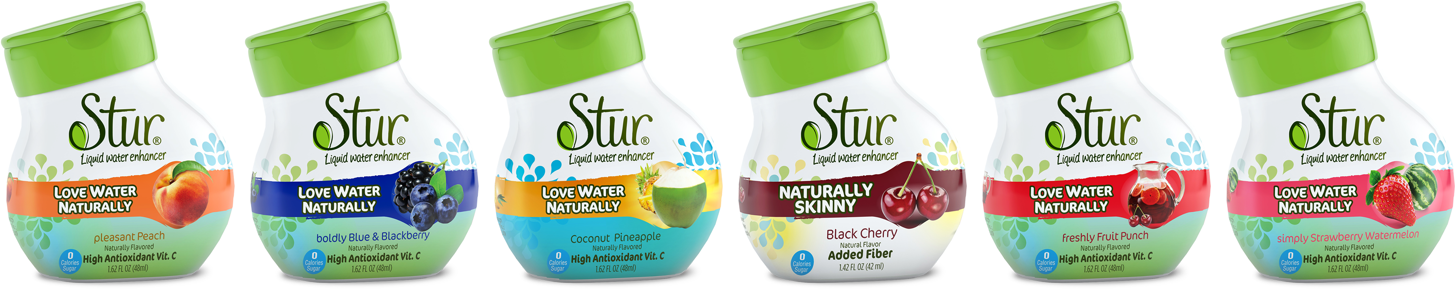 Shop Liquids - Stur Naturally Skinny Black Cherry Flavor Enhancer (3000x648), Png Download