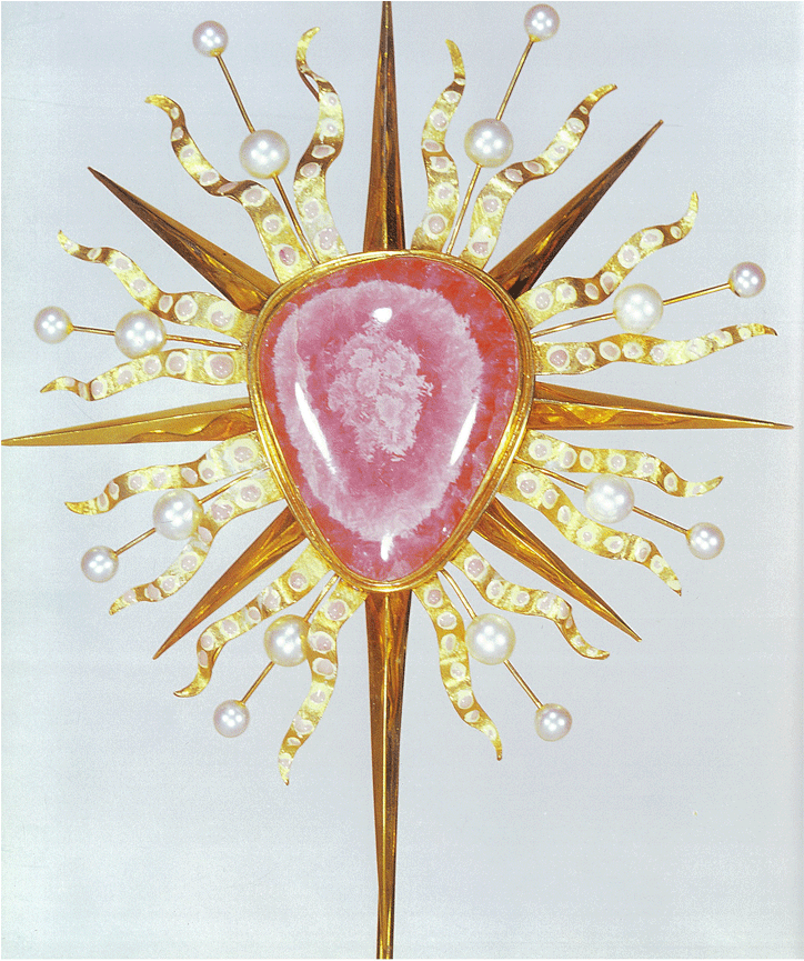 He Covered A Rhodocrosite And Pearl Votive Cross Brooch - Embroidery (1152x864), Png Download