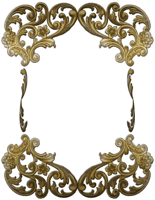 Victorian Golden Ornate Frame - Gold Victorian Frame Png (400x400), Png Download