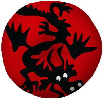 Dragon Silhouette Tufted Floor Pillow - Silhouette (400x400), Png Download