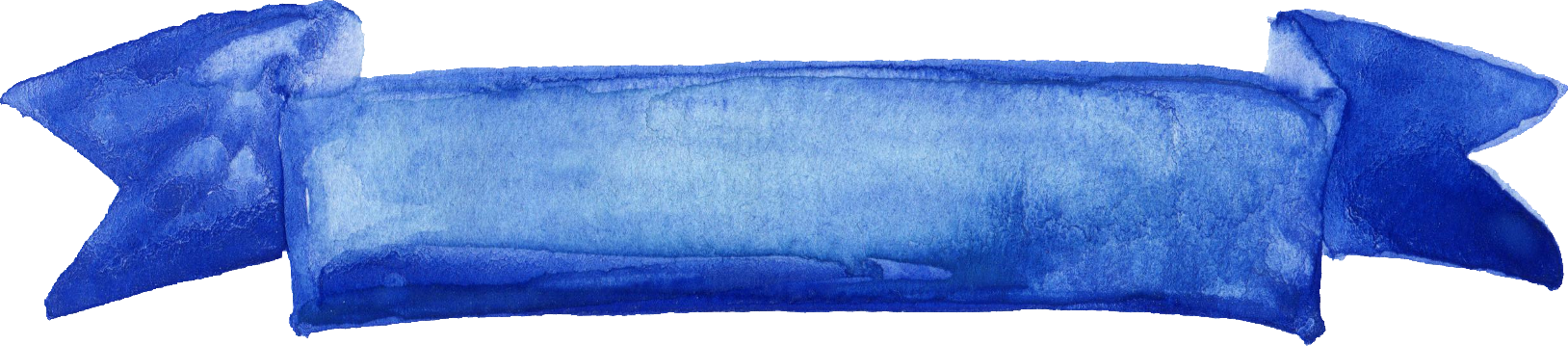 Free Download - Blue Watercolor Banners Watercolor Png (1628x359), Png Download