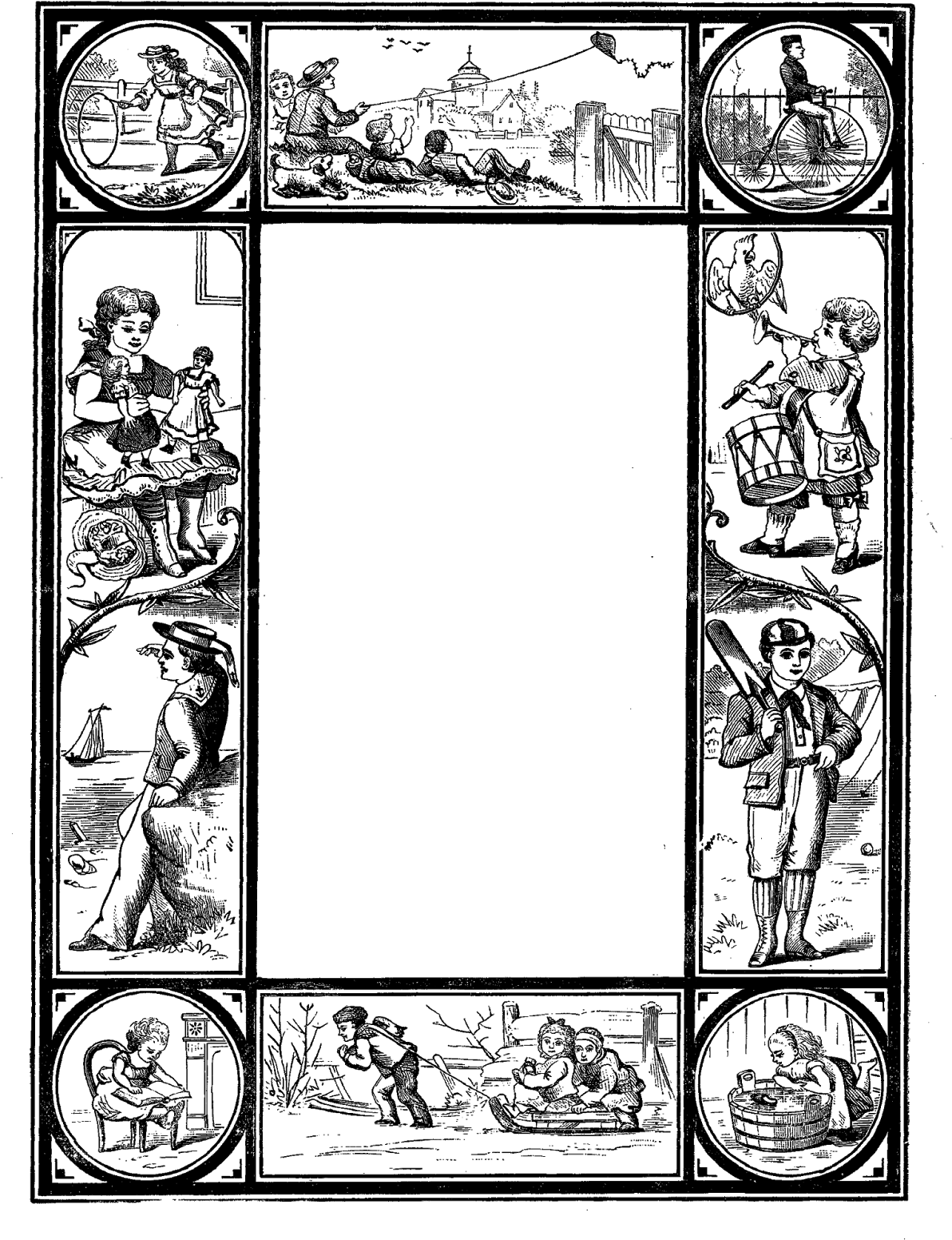 This Is A Charming Frame Digital Stamp Designed With - Child (1206x1600), Png Download