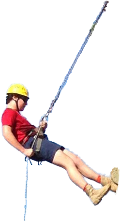 Climbing Ladder Png - Abseiling Man (370x523), Png Download