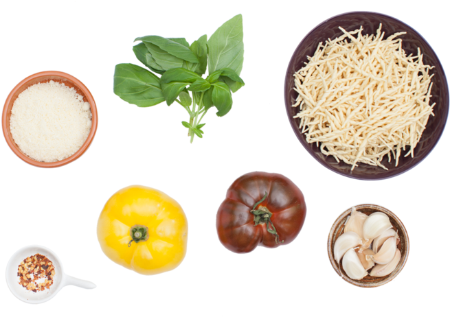 Title - Pasta Ingredients (700x477), Png Download
