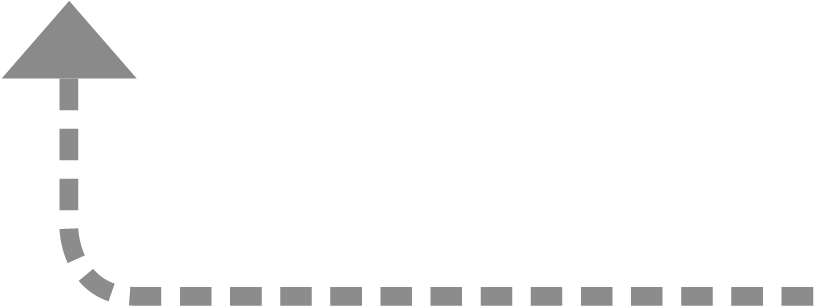 A40 Curvedarrow Gray Up - Curved Grey Arrow Png (867x357), Png Download