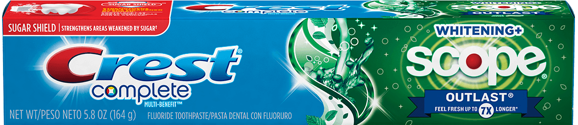 Crest Complete Whitening Plus Scope Outlast Toothpaste - Crest With Scope Toothpaste (1200x1200), Png Download