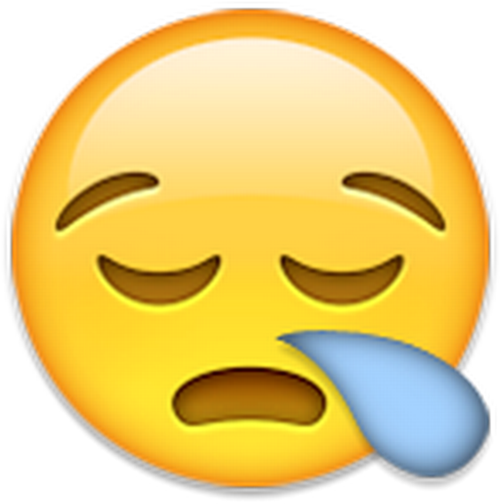 Sleepy Face - Sleeping Emoji (615x615), Png Download