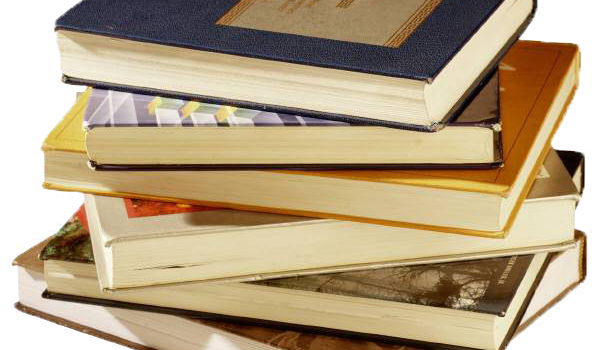 Pile Of Books - Bunch Of Book Png (599x350), Png Download
