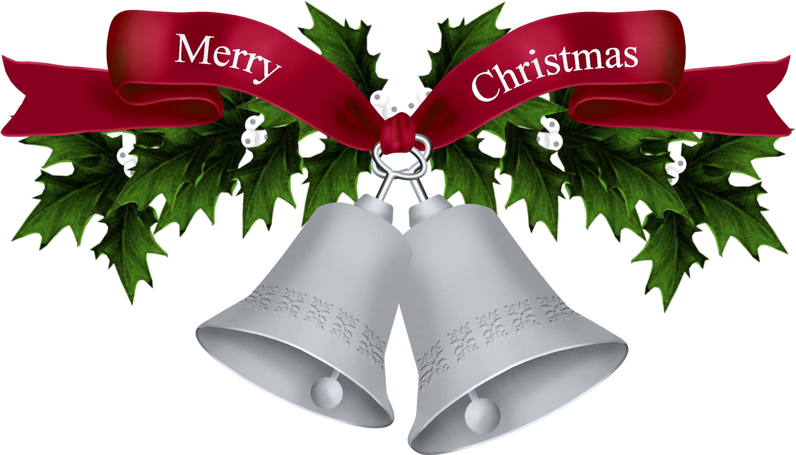 Christmas Silver Bells Png Picture - Silver Bells Clip Art (2600x1620), Png Download