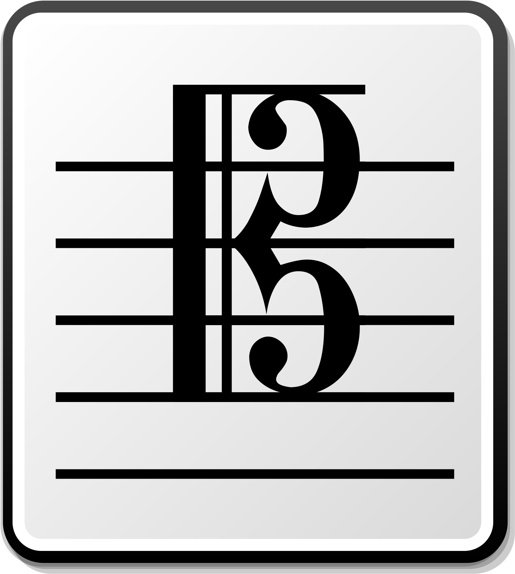 Open - Vocal Tenor Clef Middle C (2000x2000), Png Download