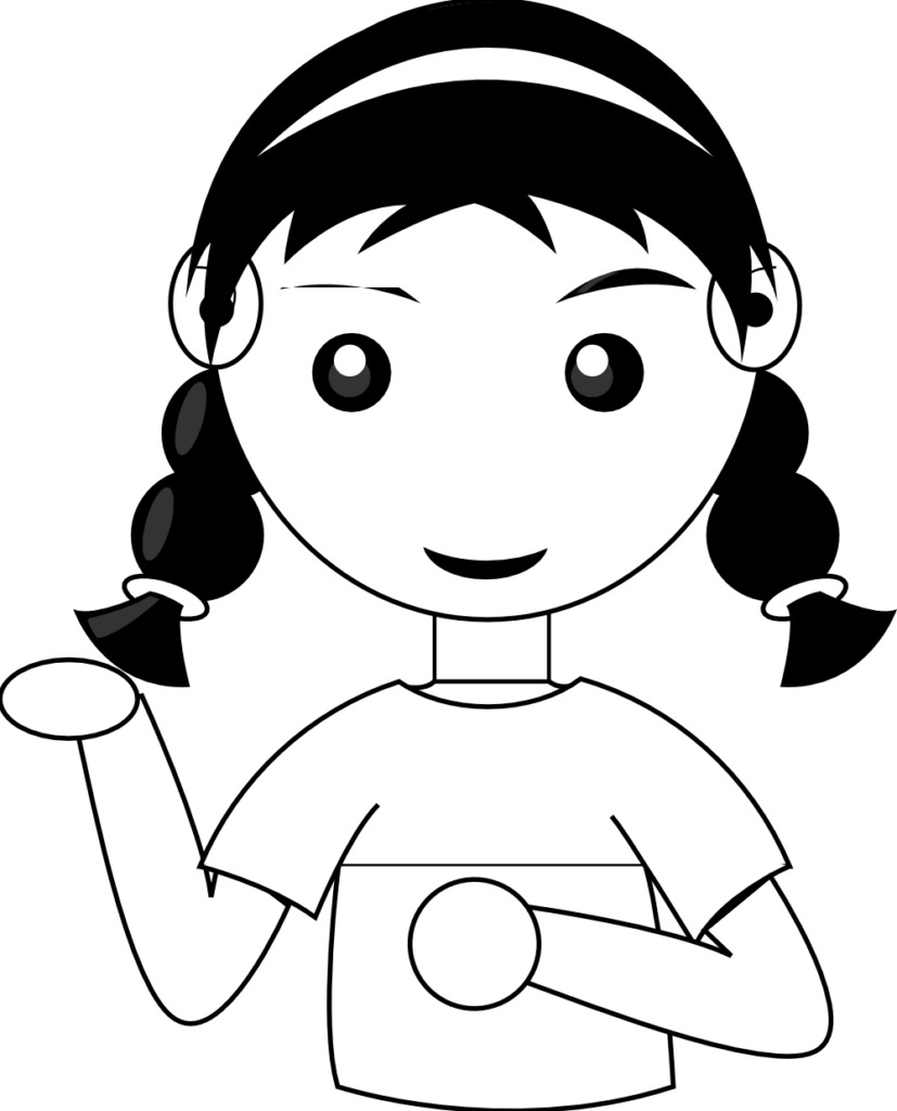 Quads Id 6 Source - Black And White Girl Clip Art (827x1024), Png Download
