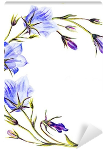 Watercolor Painting Of The Bell Flowers Wall Mural - Painting (400x400), Png Download