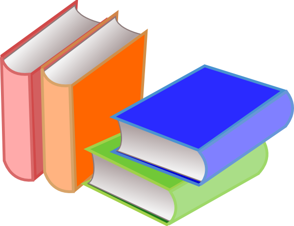 Books Clip Art - 4 Books Clipart (600x461), Png Download