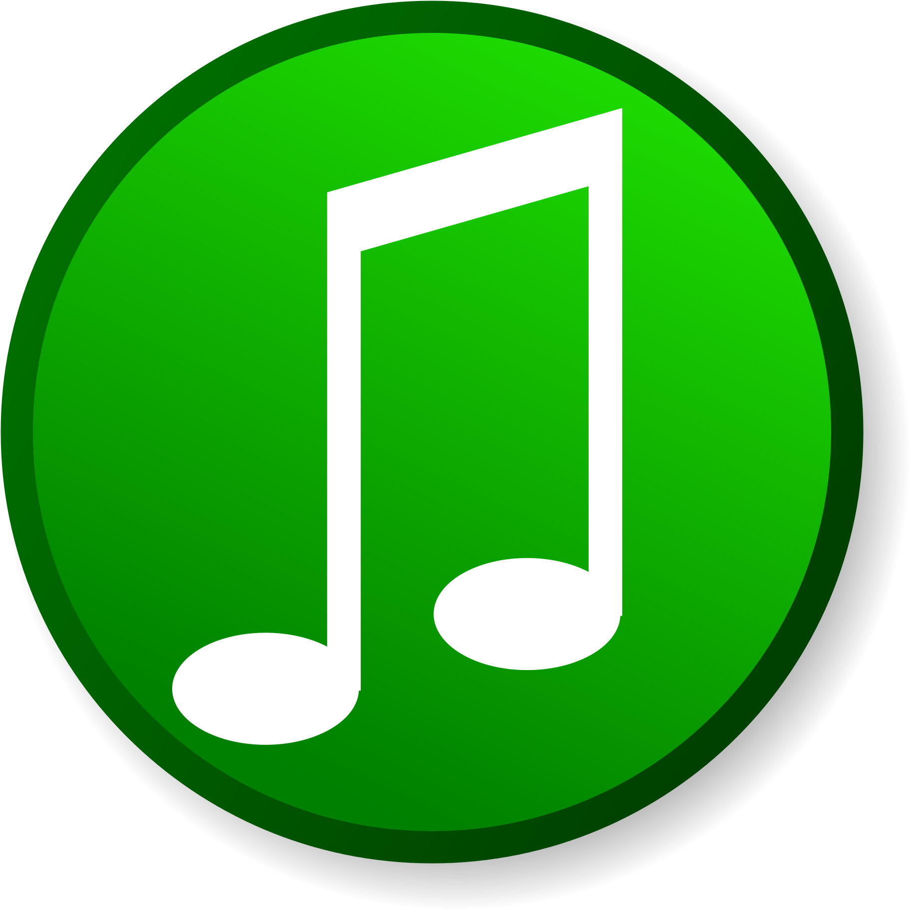 Open - Music Green Icon Png (2000x2000), Png Download