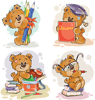Funny Illustrations For Greeting Cards And Childrens - Ganpati Images For Drawing With Colour (360x360), Png Download