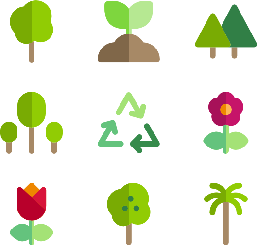 Tree Icons - Flaticon Ecology (600x564), Png Download