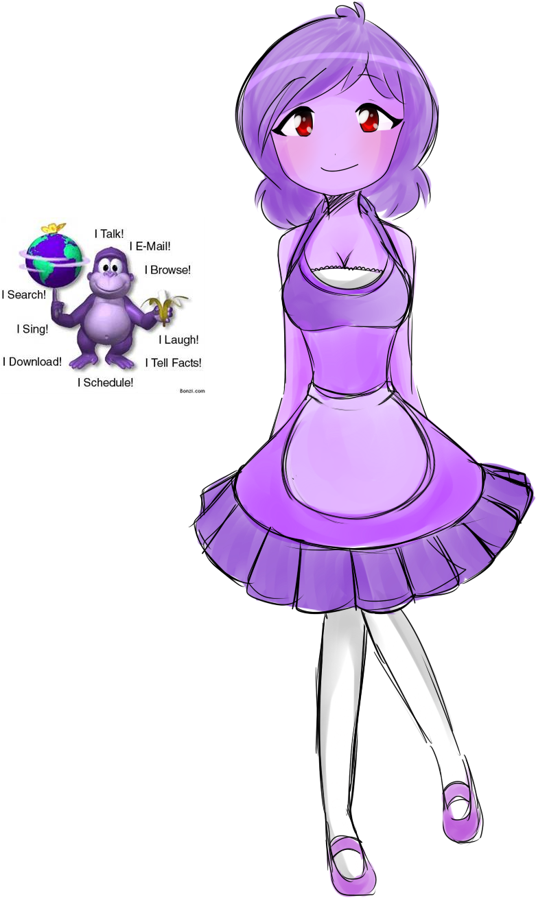 Italk E-mail L Browse I Search I Sing I - Bonzi Buddy Girl (873x1330), Png Download