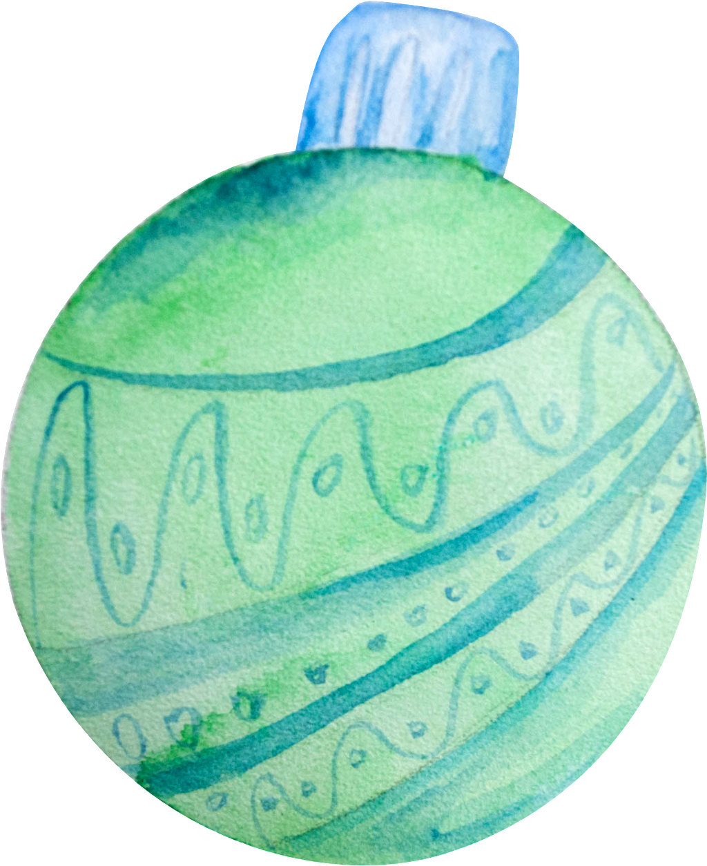 Hand-painted Watercolor Decorative Round Ball Transparent - Portable Network Graphics (1024x1254), Png Download