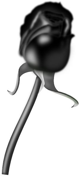Black Rose Clip Art At Clker - Black Rose Png Transparent (270x596), Png Download