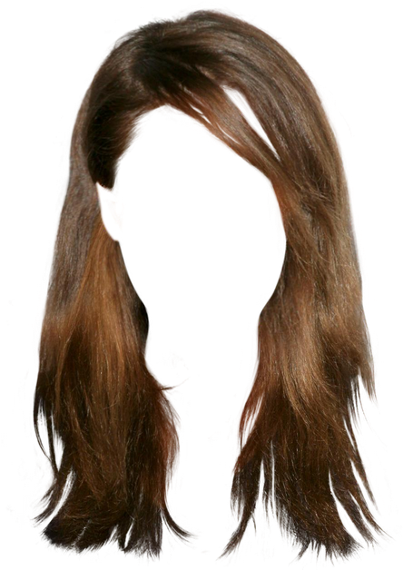 Ab A E C Xl Cabello - Brown Hair Wig Transparent (500x644), Png Download