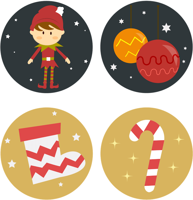 A Christmas Elf, Tree Ornaments, Stocking And A Yummy - Christmas Day (800x831), Png Download