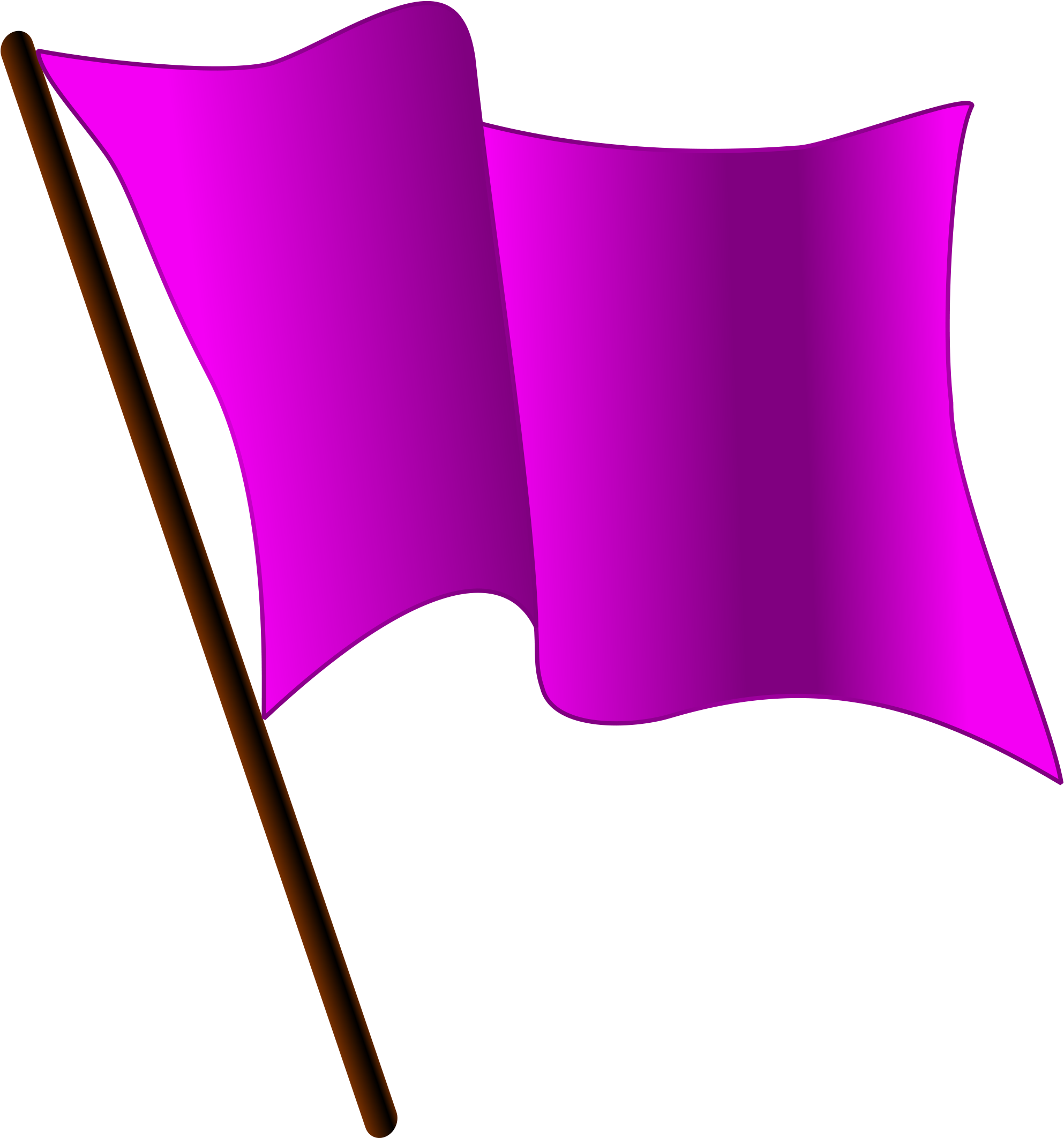 Hemaphaein Clipart Purple - Purple Flag Waving (2000x2153), Png Download