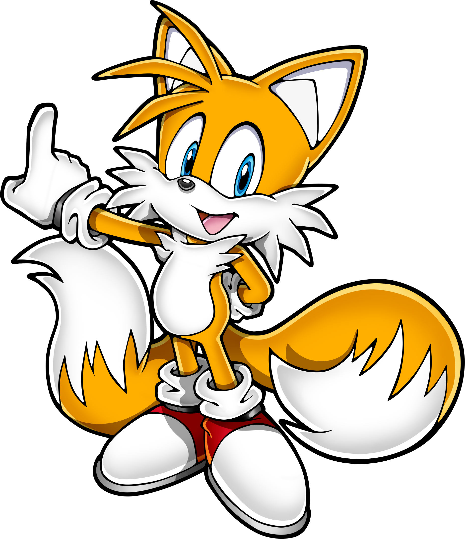 Follow Follow - Tails Miles Prower (1867x2167), Png Download