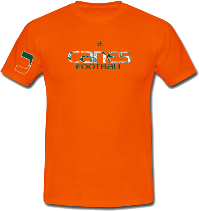 Miami Hurricanes Adidas Canes Football Ultimate T-shirt - T-shirt (720x720), Png Download