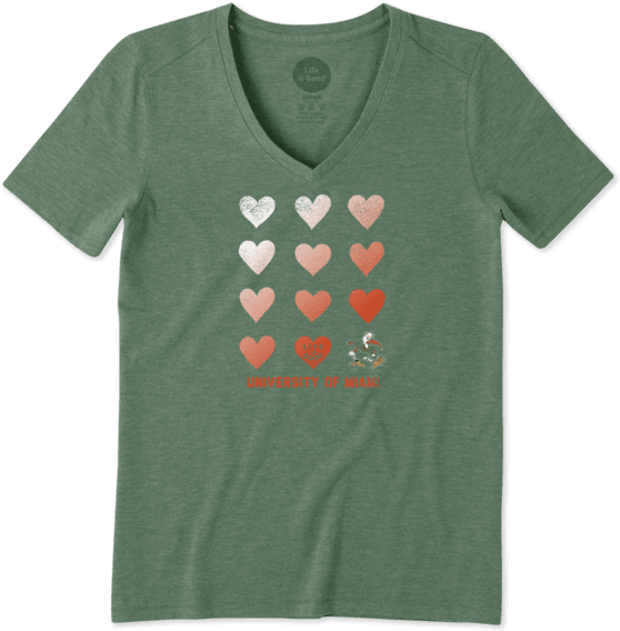 Women's Miami Hurricanes Heat Stack Cool Vee - Women's Michigan State Life Is Good Cool Vee (570x570), Png Download