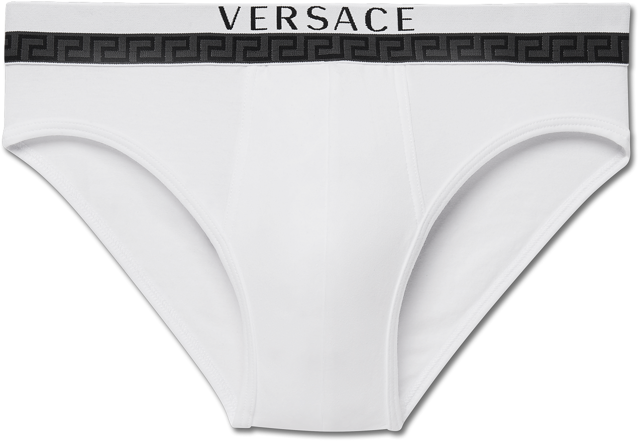 Versace Cotton Briefs With Versace Logo Au10016-ac00058 - Versace (1440x2021), Png Download