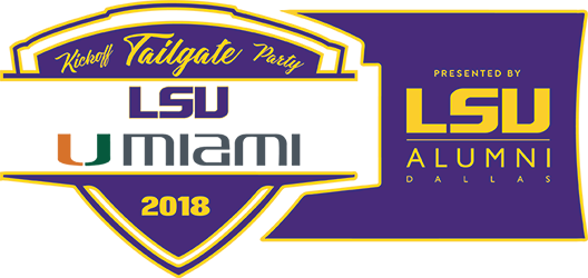 2018 Lsu-miami Kickoff Tailgate Party - Team Sports America Ncaa 12-1/2 In. X 18 L Flag Stand (528x250), Png Download