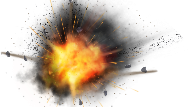Fire Explosion Png Image - Explosion Png Transparent (1024x448), Png Download
