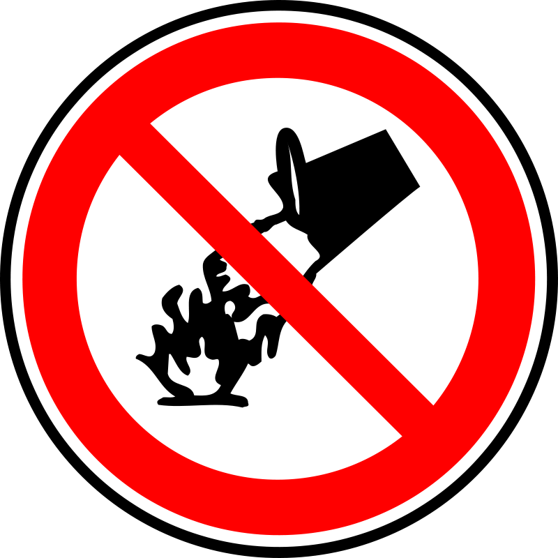 Free Vector Defend Fire With Water Sign Clip Art - Dont Waste Water Sign (600x600), Png Download