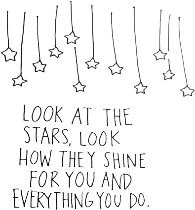Tumblr - Com - Look At The Stars How They Shine (500x514), Png Download