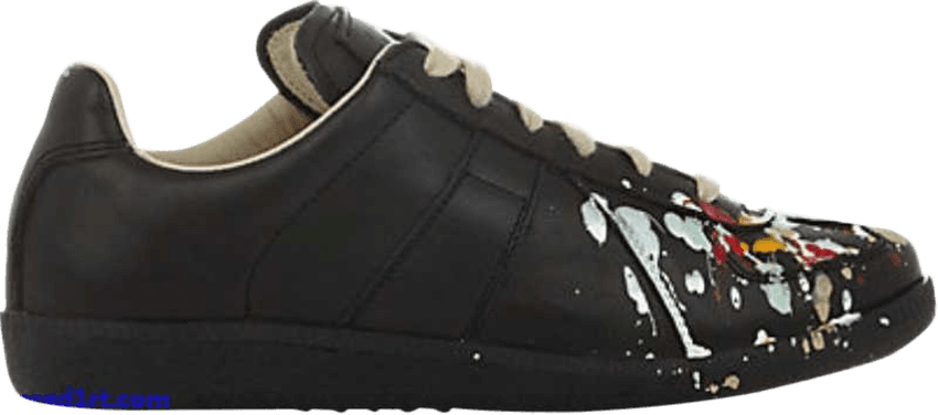 Maison Margiela Low Top 'black Paint Splatter' - 22 Paint Splatter Maison Margiela Replica (850x376), Png Download