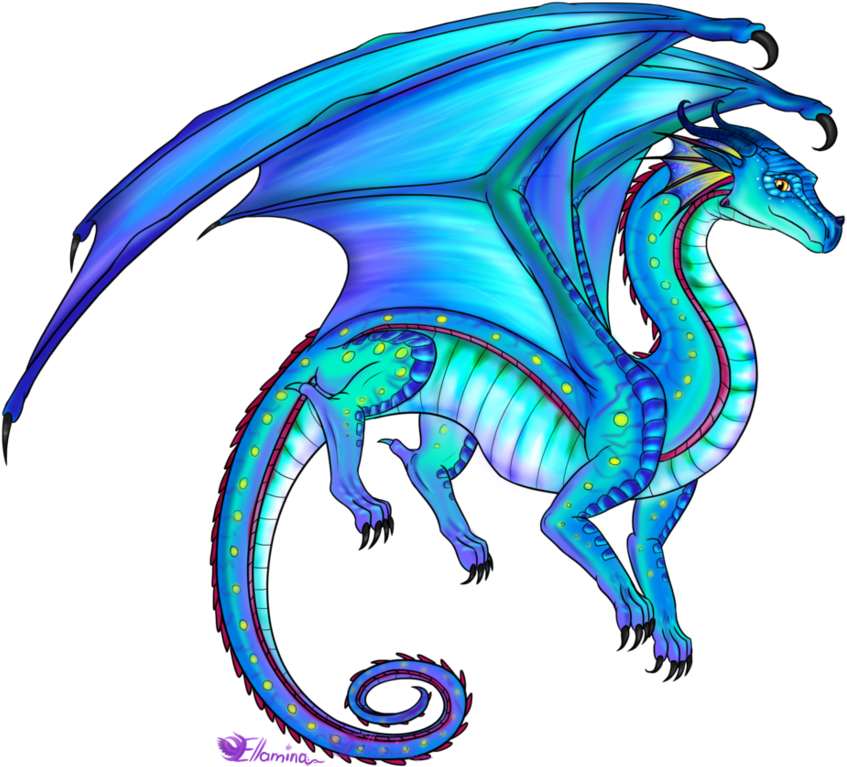 Blue Drawing Fire Vector Free - Wings Of Fire Seawing Rainwing Hybrid (938x852), Png Download