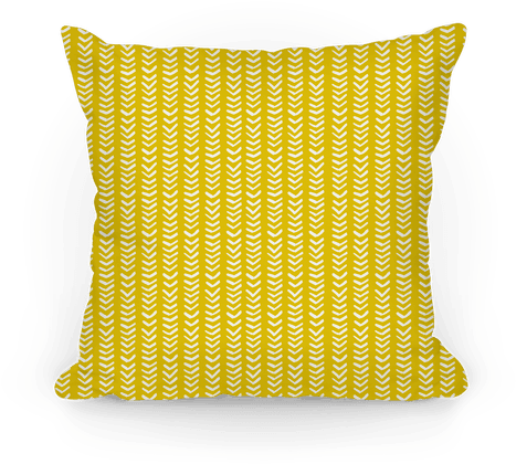Mini Mustard Chevron Pattern Pillow - Pillow (484x484), Png Download